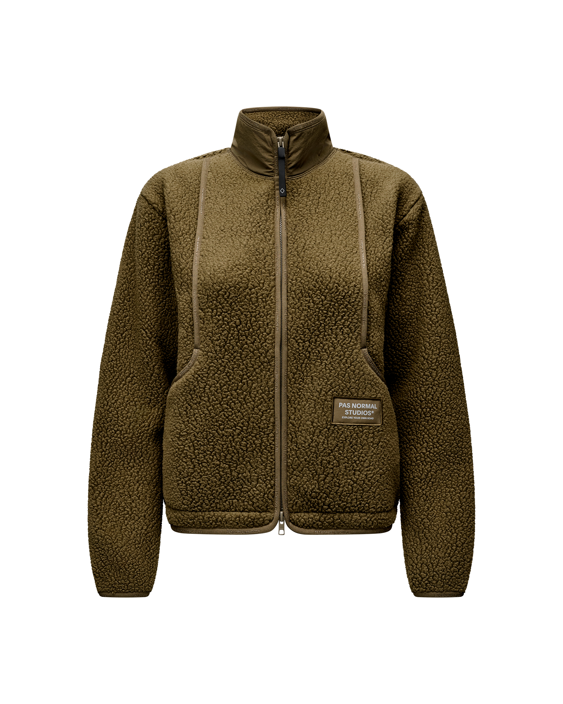 Womens Off-Race Pile Fleece Jacket - Deep Olive