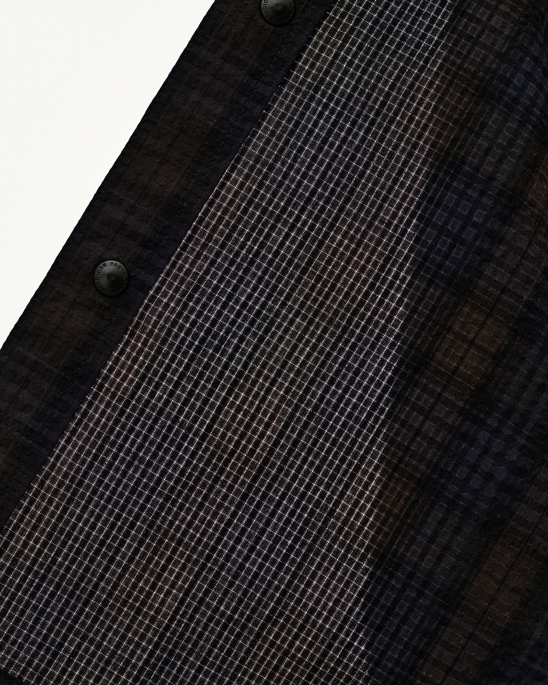 Off-Race Seersucker Shirt - Dark Navy