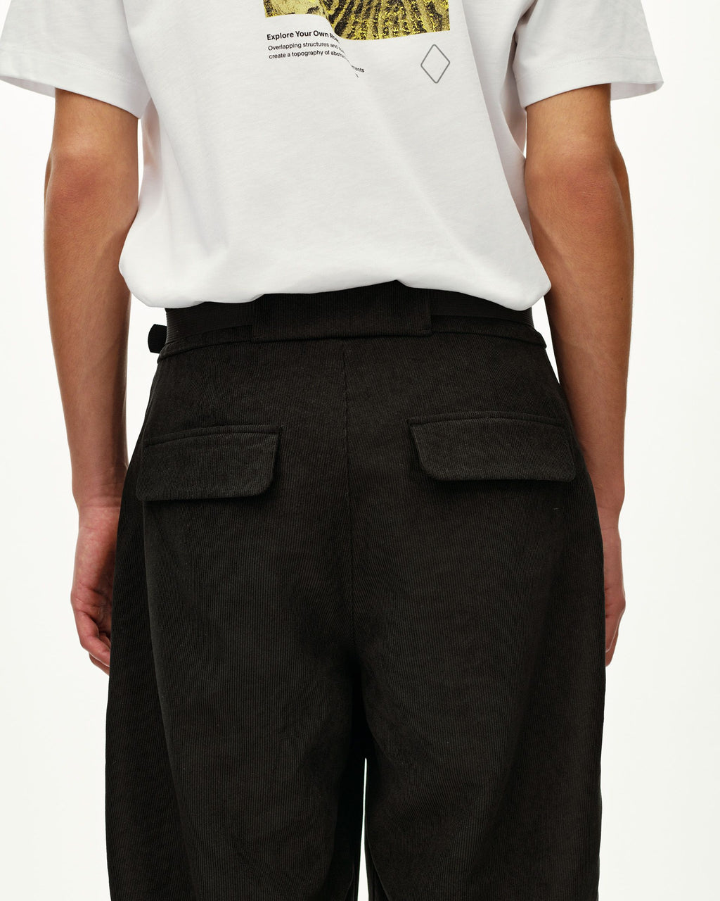 Off-Race Corduroy Pants - Black