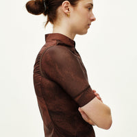 Women´s Mechanism Stow Away Gilet - AOP Light brown