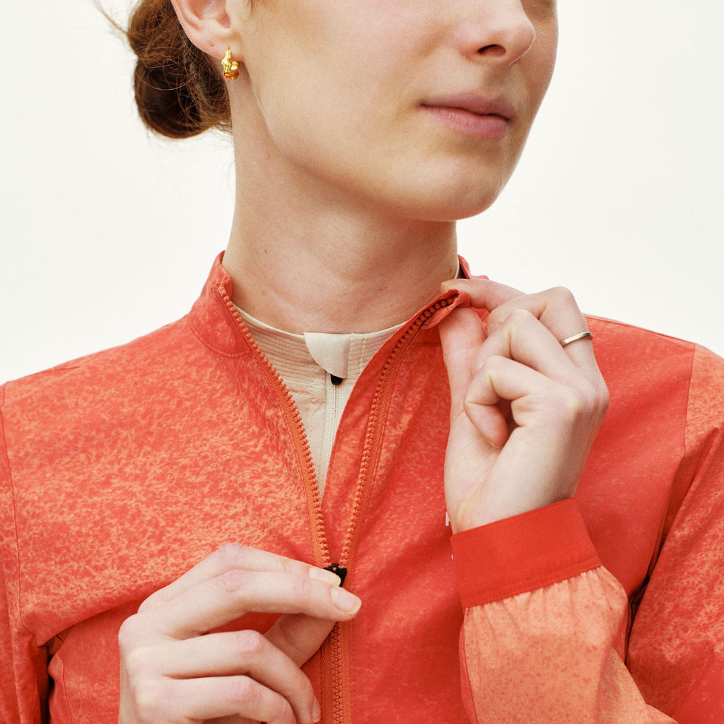 Women´s Mechanism Stow Away Jacket - AOP Hibiscus Orange