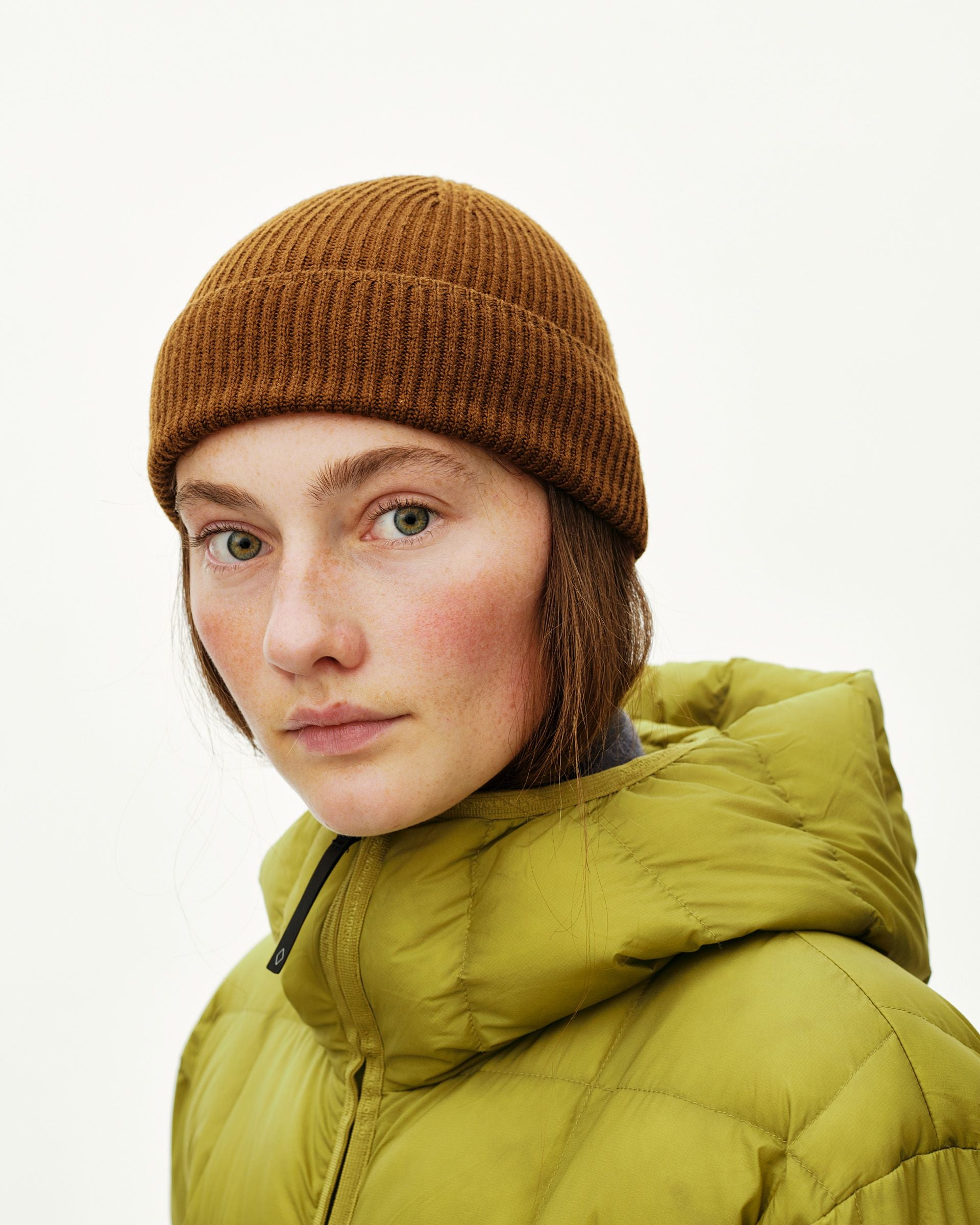 Off-Race Merino Knit Beanie - Wood
