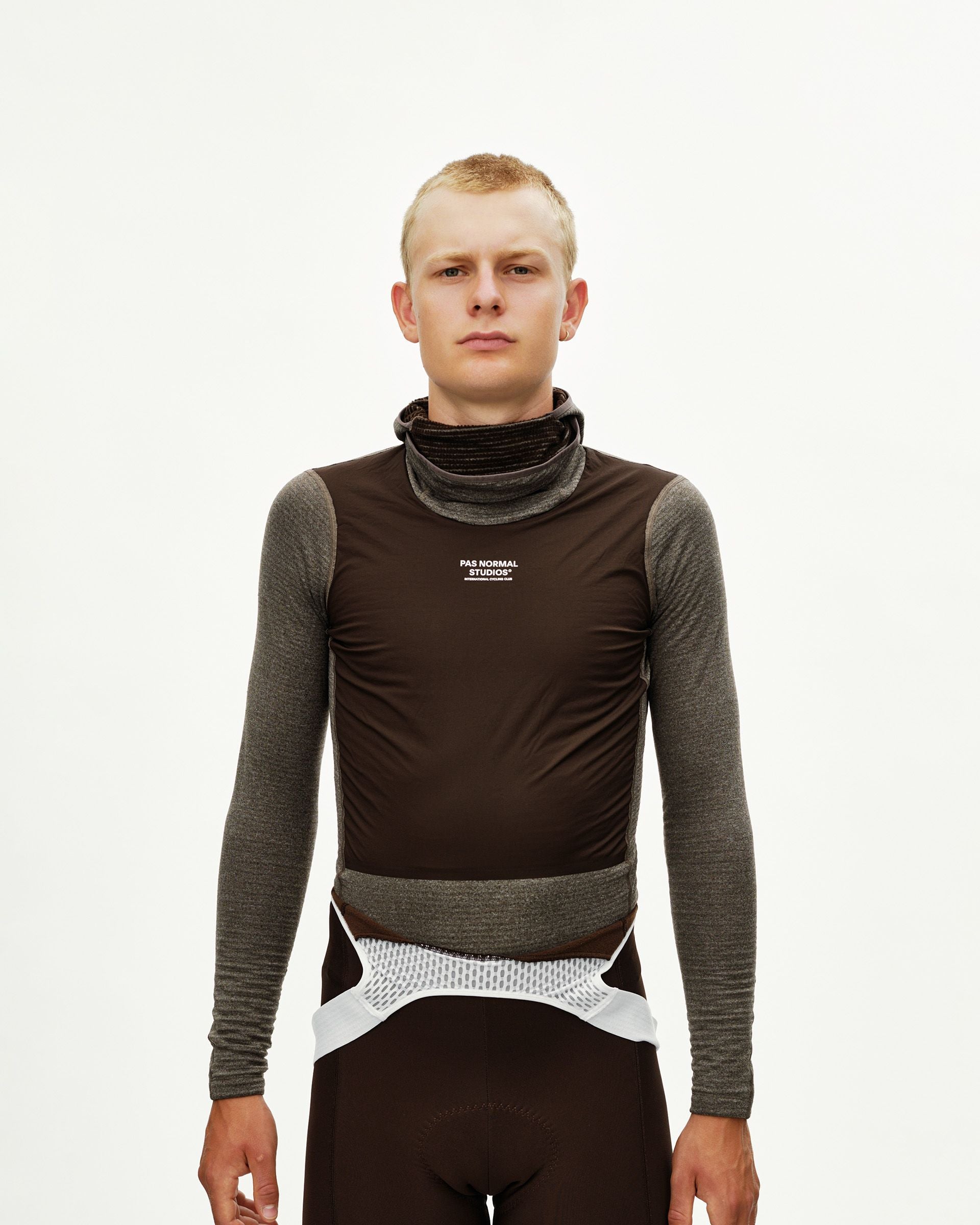 Thermal Hooded Windproof Baselayer - Dark Coffee