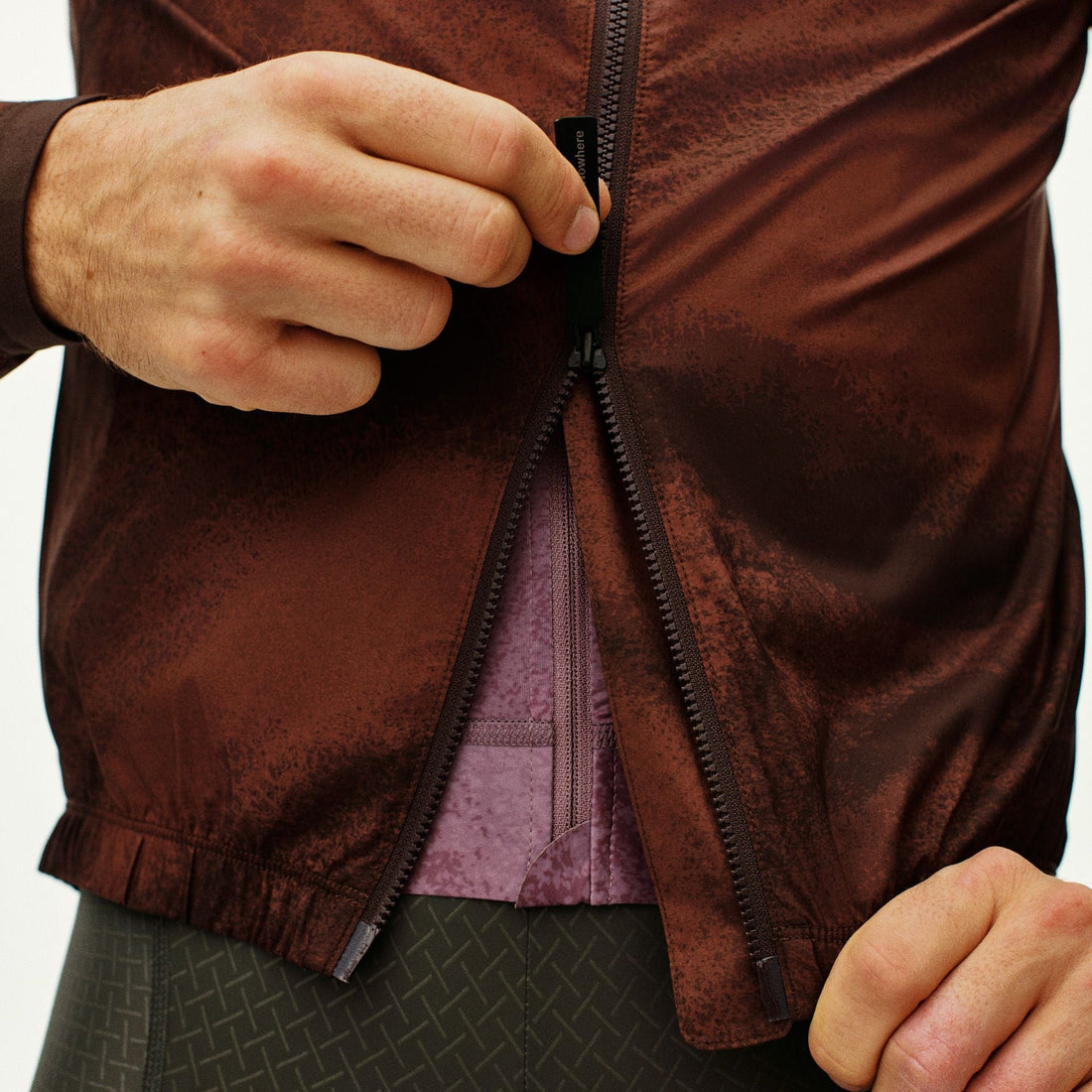 Mechanism Stow Away Jacket - AOP Light brown