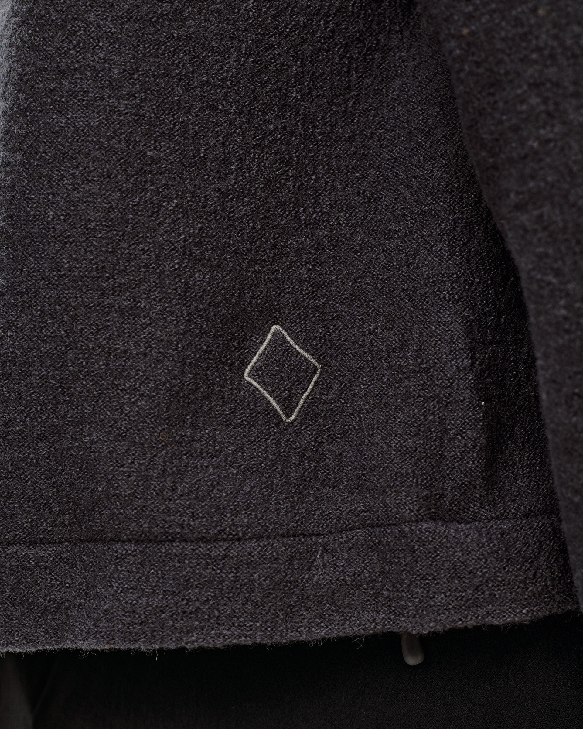 Womens Off-Race Boiled Wool Jacket - Steel