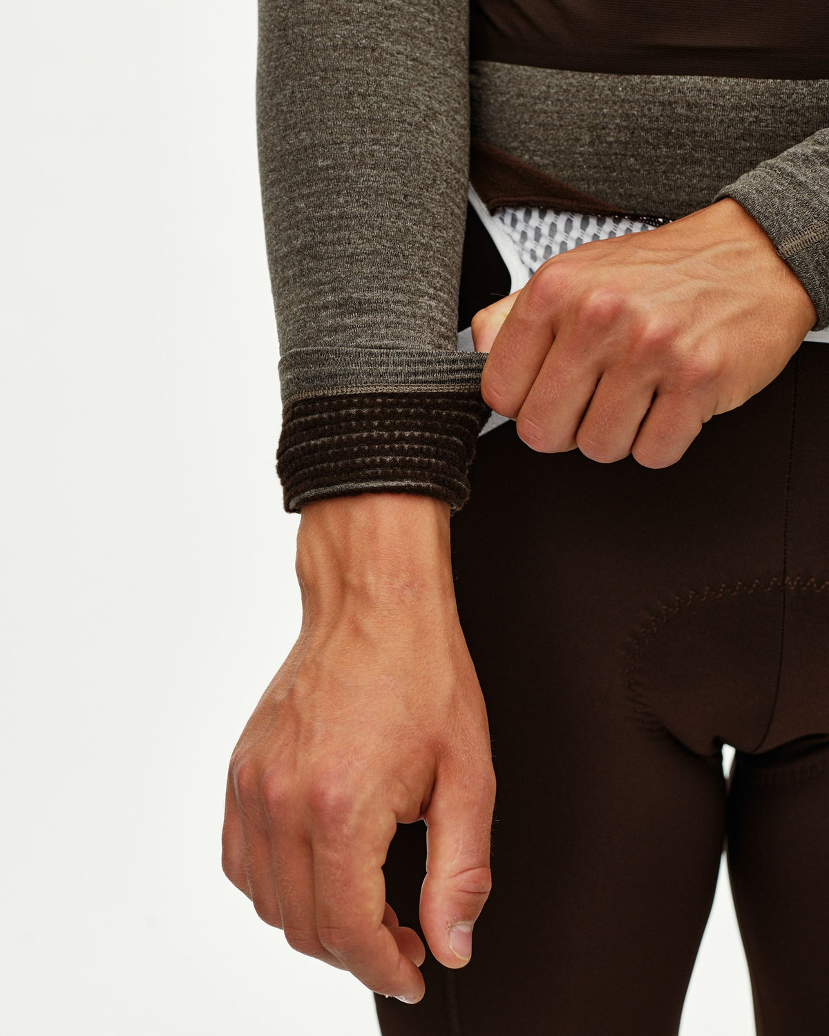 Thermal Hooded Windproof Baselayer - Dark Coffee
