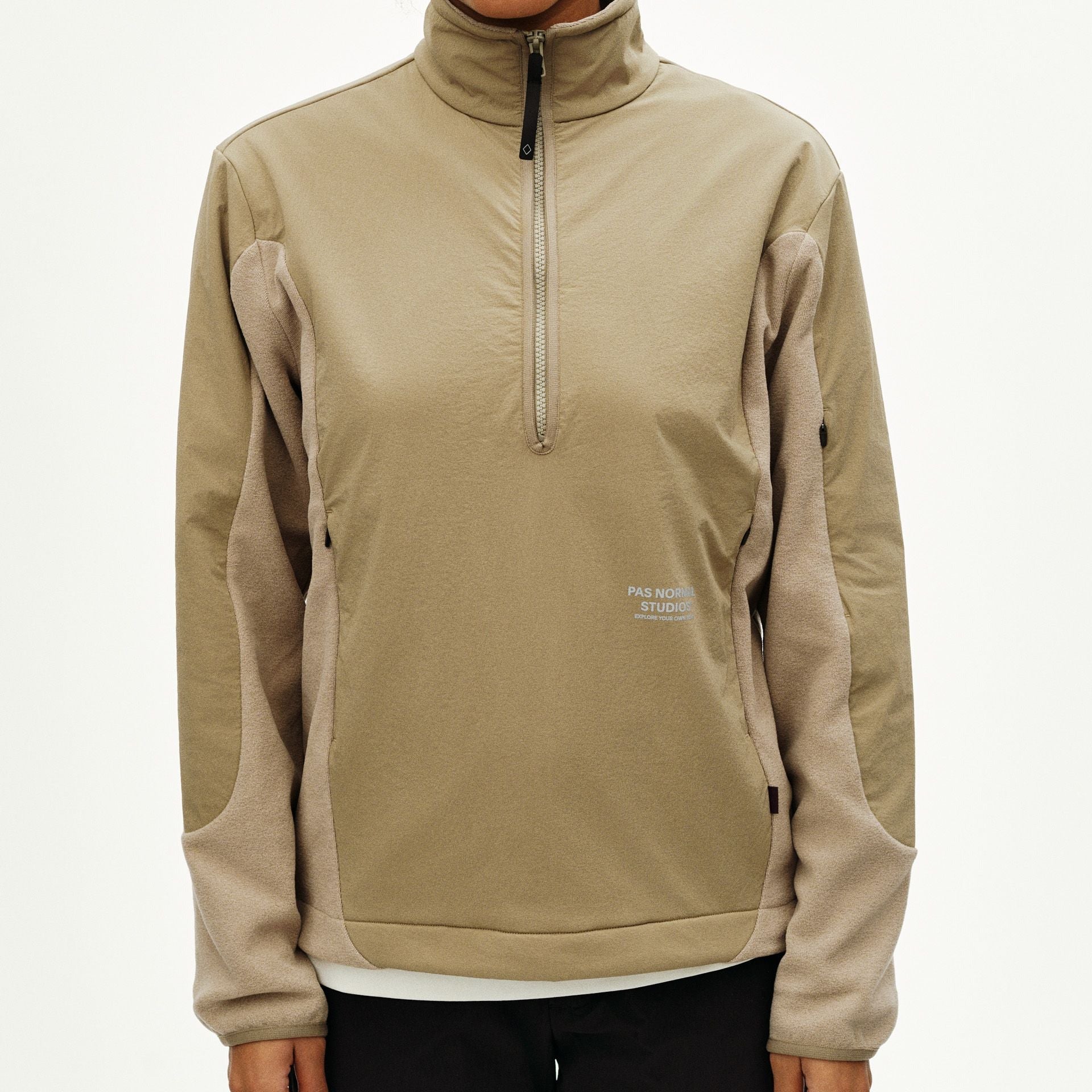 Off-Race Light Fleece Half-Zip - Beige