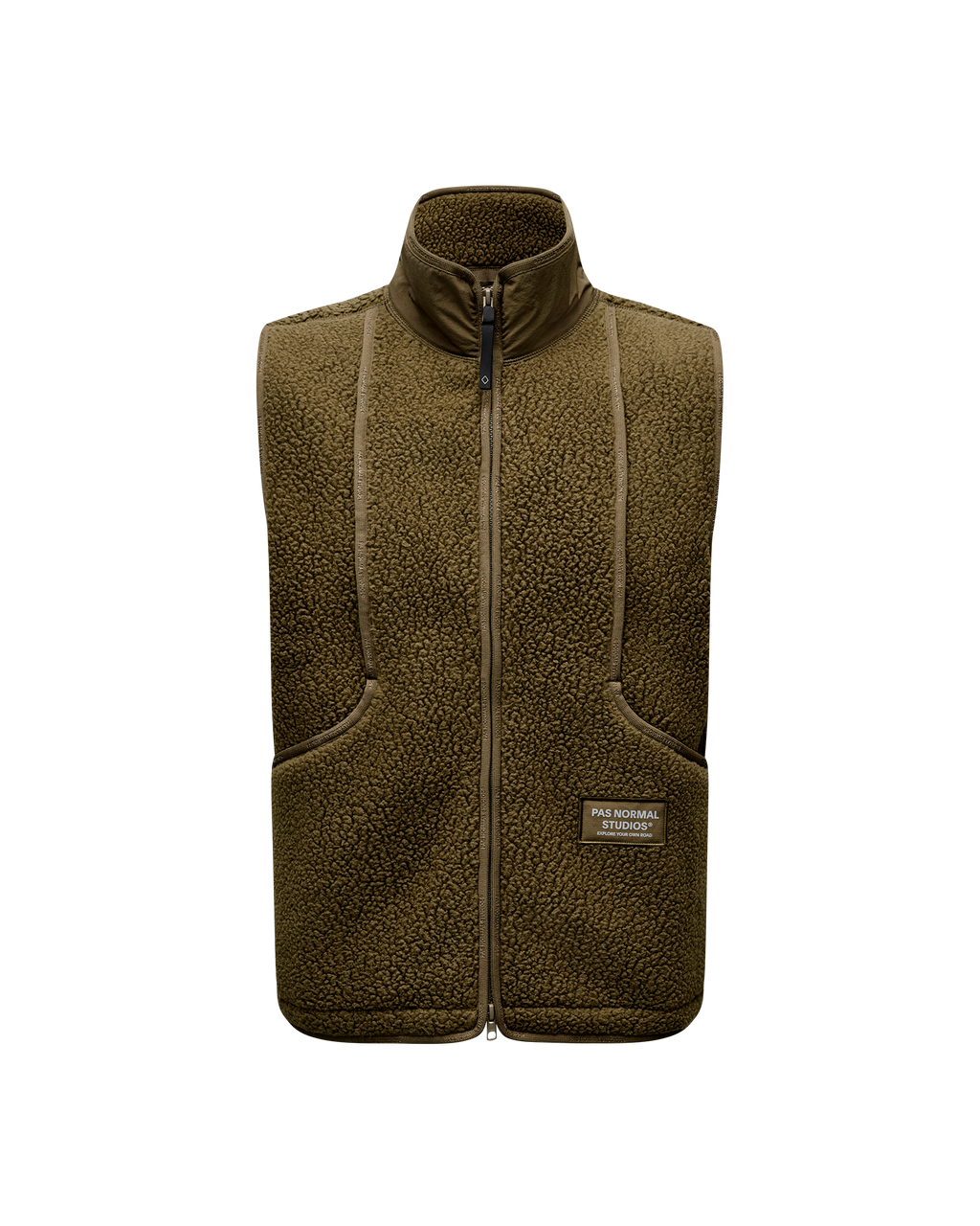 Off-Race Pile Fleece Vest - Deep Olive