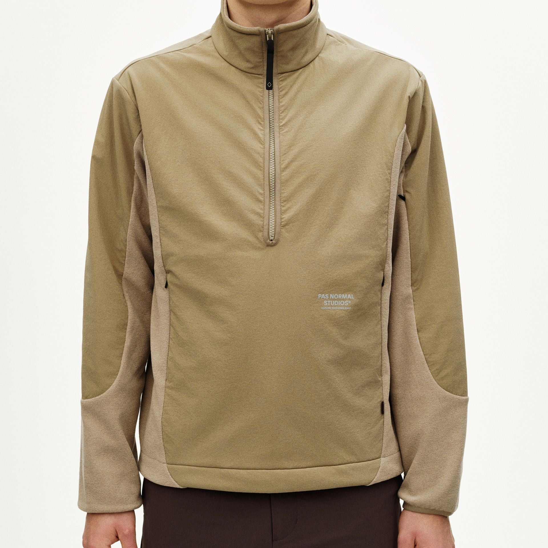 Off-Race Light Fleece Half-Zip - Beige