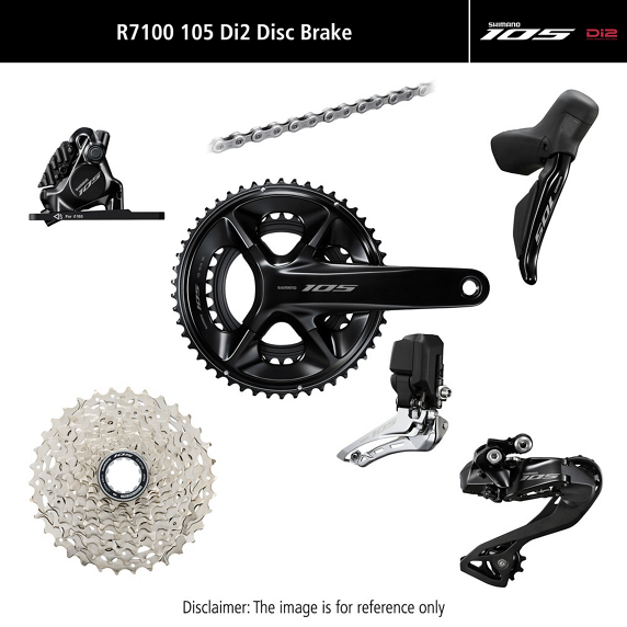 SHIMANO 105 DI2 R7100 Diskgruppesæt