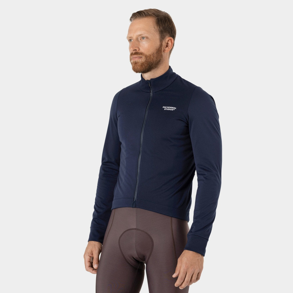 Pas Normal Studios Men's Essential Thermal Long Sleeve Jersey - Navy