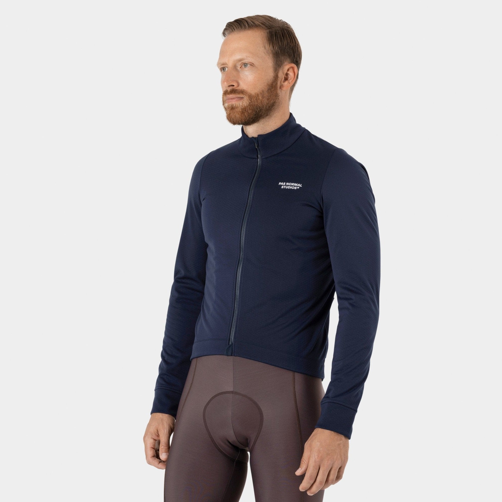 Pas Normal Studios Men's Essential Thermal Long Sleeve Jersey - Navy