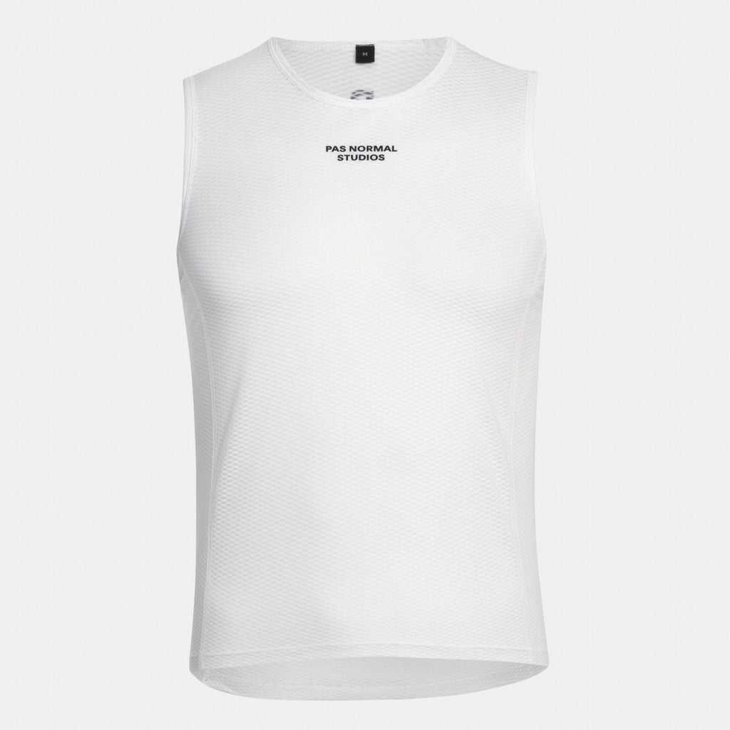 Pas Normal Studios Men's Mechanism Sleeveless Base Layer - White