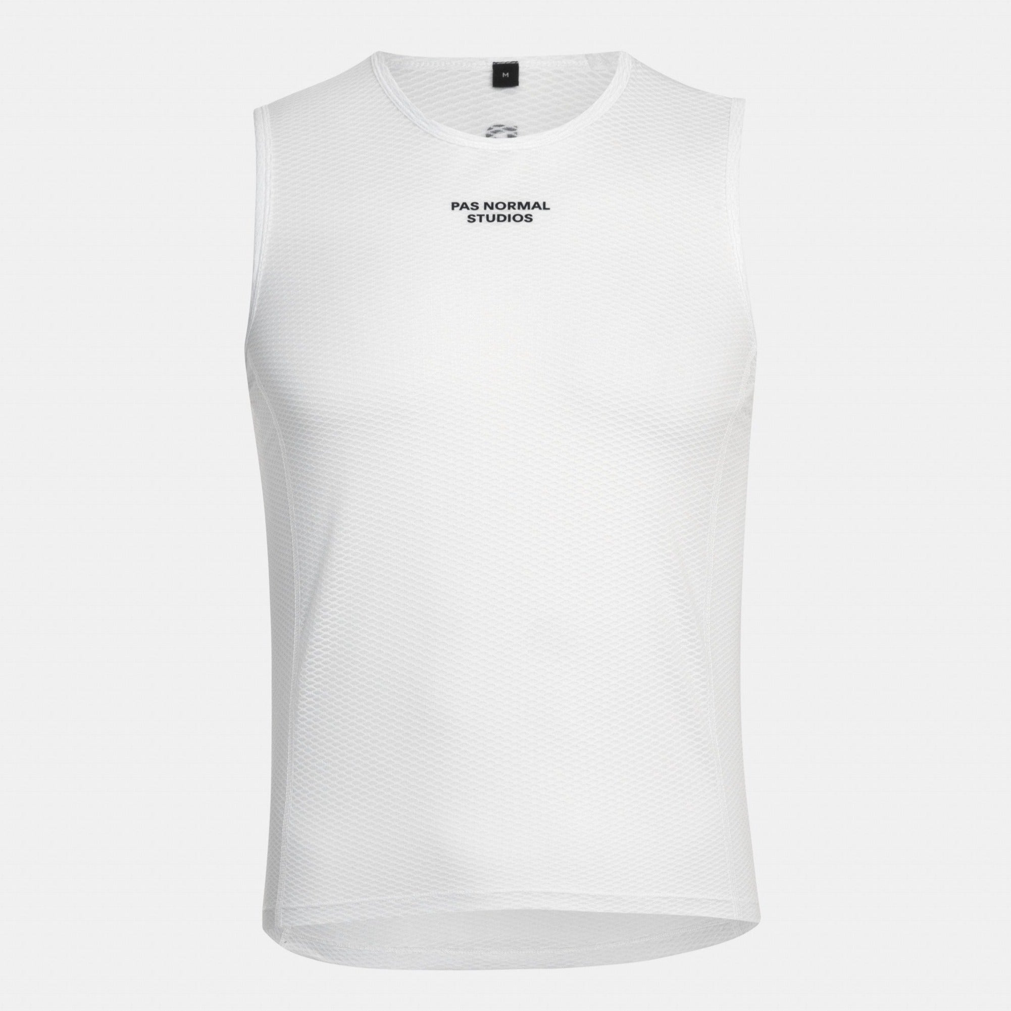 Pas Normal Studios Men's Mechanism Sleeveless Base Layer - White